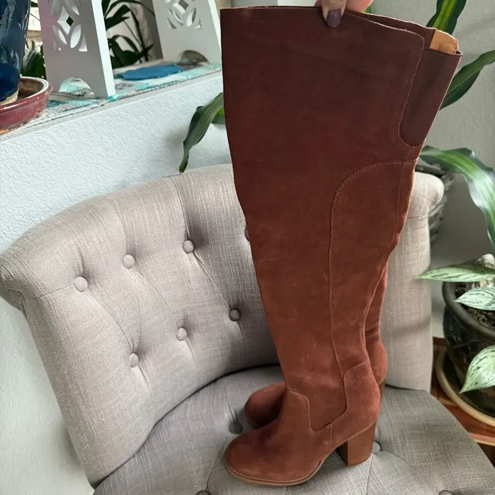 Kelsi Dagger Suede Leather Over the Knee Heels Boots Women’s 8.5